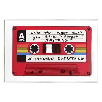 Stupell Home Decor The Right Music Cassette Plaque Wall Art, Multi
