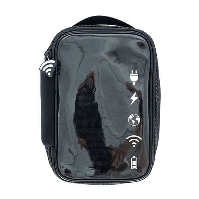 MYTAGALONGS Clear-Faced Electronics Organizer Travel Case, Black