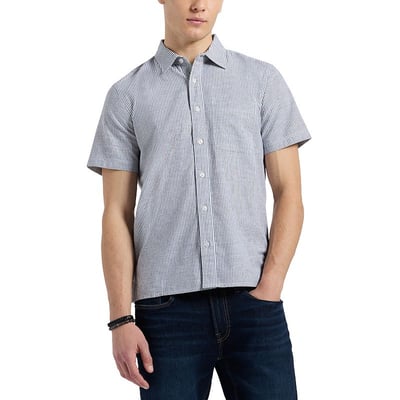 Men's Buffalo Jeans Woven Short Sleeve Button Down Shirt, Size: Small, Dnu