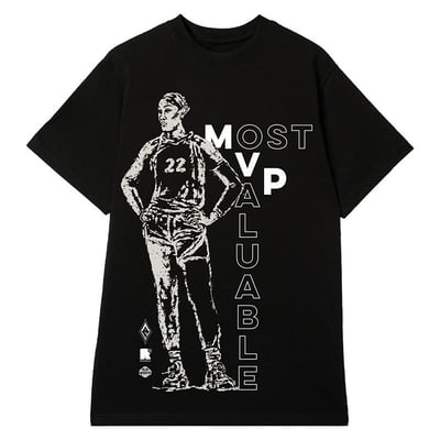 Unbranded Unisex round21 A'ja Wilson Black Las Vegas Aces 2024 WNBA MVP A'Legend T-Shirt, Adult Unisex, Size: 2XL, Wnb Black