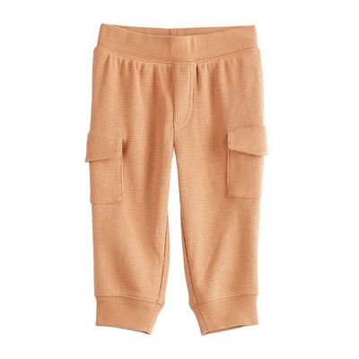 Baby Boy Jumping Beans® Thermal Cargo Pants, Boy's, Size: 12 Months, Caramel Brown