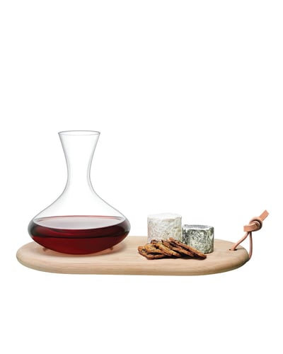 LSA Carafe and Oak Cheese Board Set