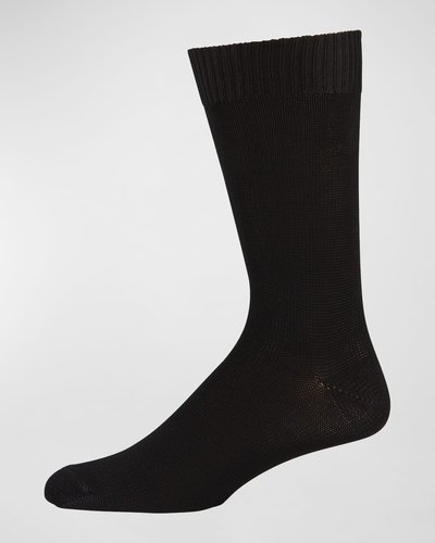 Neiman Marcus Men's Casual Cotton-Blend Knit Socks