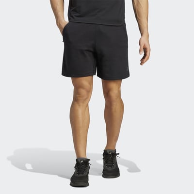 adidas Performance Mens Yoga Training Shorts - Black Cotton - Size Small