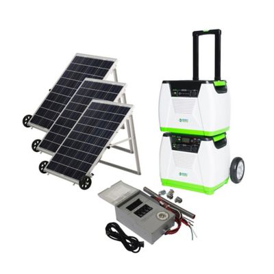 Nature's Generator 1,800/1,440-Watt Solar Powered Platinum PE Generator System, Generator, Power Pod, 3 Solar Panels, Kit