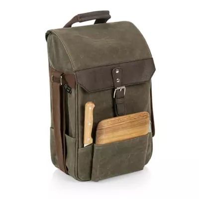 Legacy 2-Bottle Insulated Wine and Cheese Cooler Bag with Cheese Board
