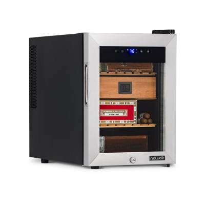 NewAir 250 ct. Electric Cigar Humidor and Thermoelectric Cooling Wineador with Digital Temperature Controls, Stainless Steel