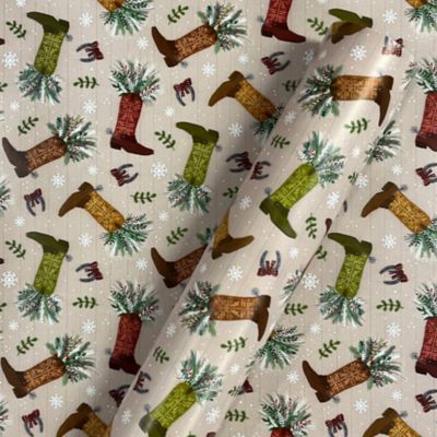 Red Shed Rustic Cowboy Boot Christmas Wrapping Paper, 40 in. x 75 in.