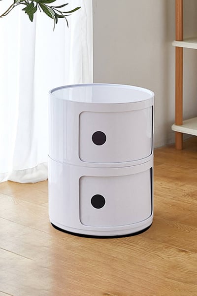 Living and Home Multi-Tiered Plastic Storage Drawer Unit in White