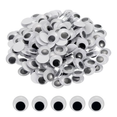 PATIKIL Wiggly Eyes with Self-Adhesive Googly Eyes 200Pcs Sticky Wiggle Fake Eyeball Plastic Eyes for DIY Greeting Card Gift Craft Scrapbooking
