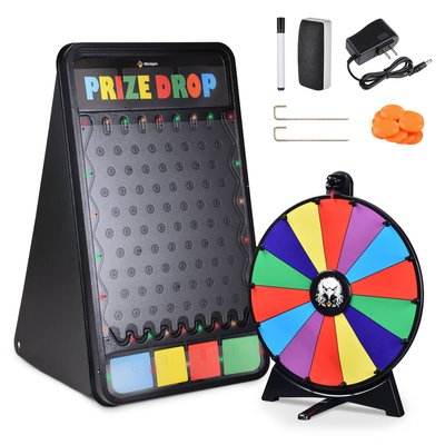 Yescom WinSpin Prize Board Kit Fortune Spinning Game Eagle Tabletop Plinko Carniva live Stream Party Tradeshow 20 IN Prize Wheel and 41x25 IN LED