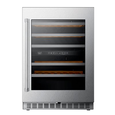 Kucht 52 -Bottles Stainless Steel Dual Zone Cooling Built-in/Freestanding Indoor Wine Cooler one_size | K24US