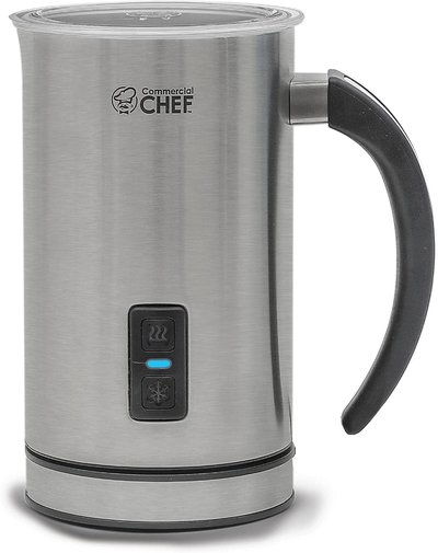 Commercial Chef Cordless Milk Frother for Hot and Cold Milk-1-Cup/240ml Capacity- Handheld Frother for Kitchen Coffee Bar- Cappuccino and