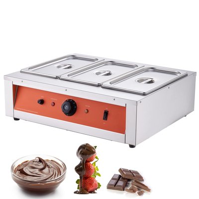 VEVOR Chocolate Tempering Machine, 26.5 Lbs 3 Tanks Chocolate Melting Pot TEMP Control 86 to185 Degrees Fahrenheit, 1500W Stainless Steel Electric