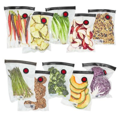 Zwilling Fresh and Save 10-pc Medium Vacuum Sealer Bags 1 Gallon Reusable Sous Vide Bags Meal Prep | 36800-220
