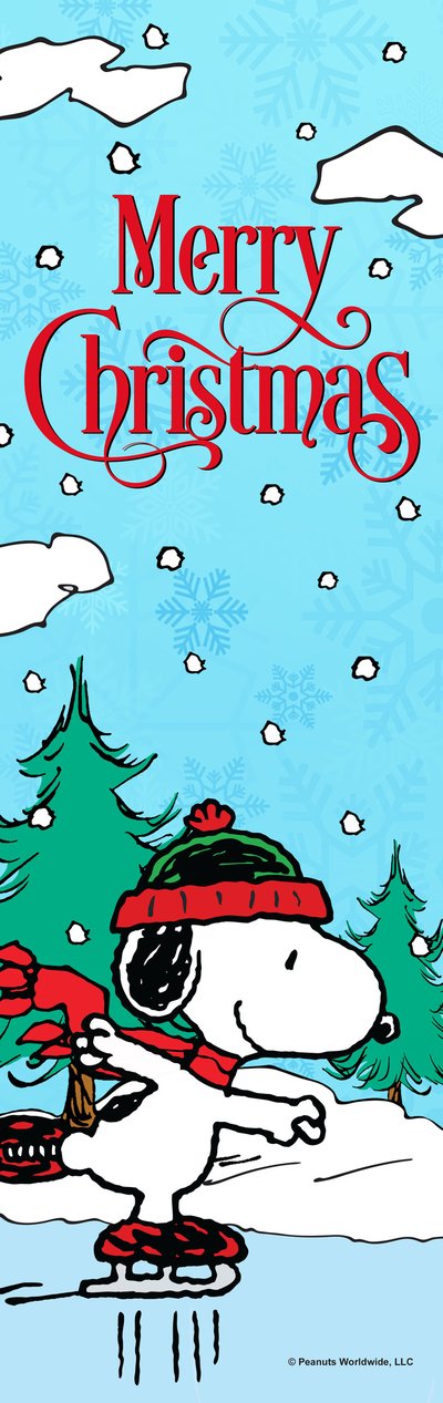 Peanuts 1.39-ft W x 4.25-ft H Christmas Banner Polyester | 13-1258-51-01 - Explore this product in more detail!