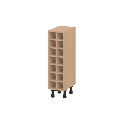 Hugo&Borg 14 -Bottle Sugar Cookie MDF Wine cabinet one_size in Brown | DSBWC930-RA