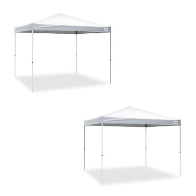 Caravan Canopy Sports V Series 2 Pro 10 x 10 Ft Outdoor Tent Kit White (2 Pack) Polyester | 2 X CVAN21007900010