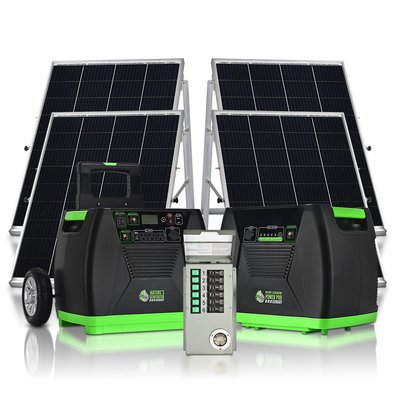 NATURE'S GENERATOR Elite 3600 -Watts Portable Power Station 4 Solar Panels Included one_size in Black | HKNGPTELP