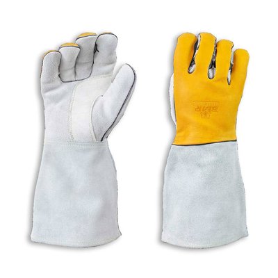 Lehman's Bear Knuckles Ergonomically Designed Double Wedge-Ultimate Grip-Ergonomic-Anti-fatigue Split Cowhide Leather Welding Gloves one_size in