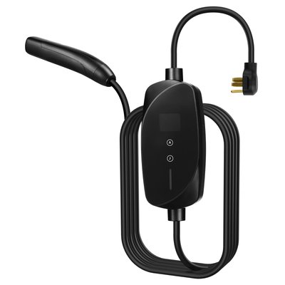 VEVOR Level 2 Tesla Charger 32 Amp Adjustable Current 240V Portable Home Electric Car EV Charger with 25 ft Charging Cable NEMA 14-50P Plug LCD