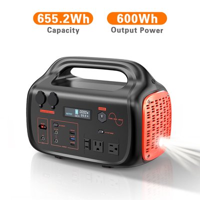 Mondawe PHECDA 600-Watts Portable Power Station one_size in Black | MO-PEP-0600