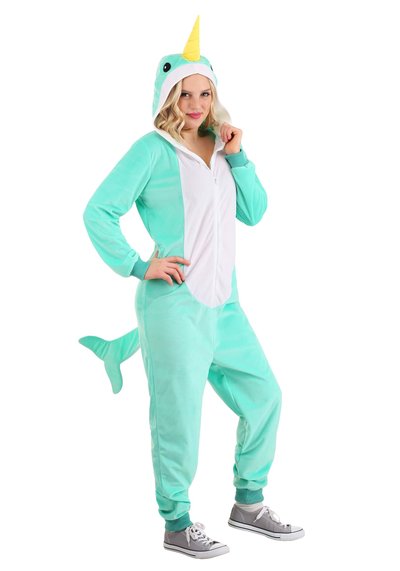 HalloweenCostumes.com FUN Costumes Narwahl Adult Onesie Costume Large Polyester | FUN7296AD-L