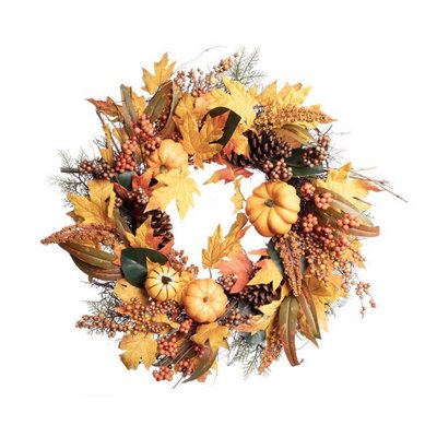 Celebrations Unlit Fall Wreath 24 in Pack of 4 | 24FWRA