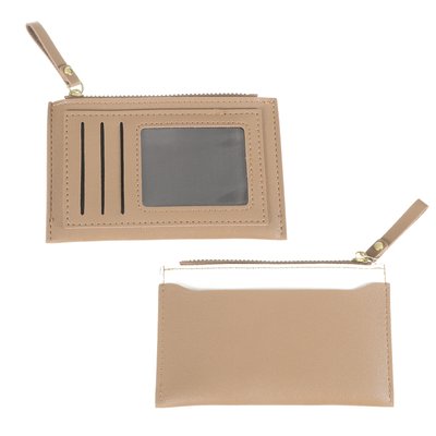 Unique Bargains 2pcs Small Credit Card Holder Slim PU Leather Wallet Minimalist Card Case Holder Coin Purse Change Purse with Zipper for Men Women