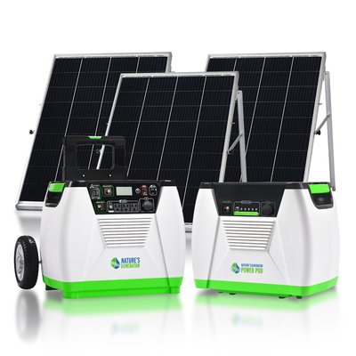 NATURE'S GENERATOR 1800 -Watts Portable Power Station 3 Solar Panels Included one_size | GXNGPT
