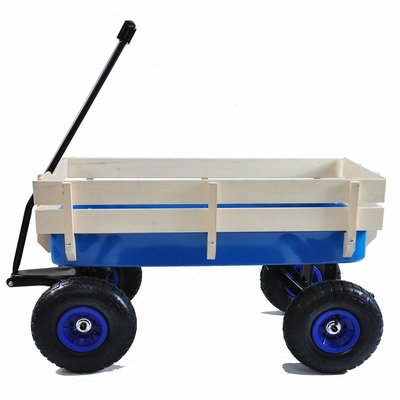 Runesay Yard Cart 3-cu ft Steel Yard Cart in Blue | YACART-14