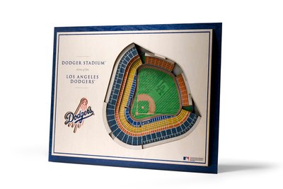 StadiumViews Los Angeles Dodgers YouTheFan MLB Los Angeles Dodgers 5-Layer StadiumView 3D Wall Art - Dodger Stadium YouTheFan Team Colors Floater