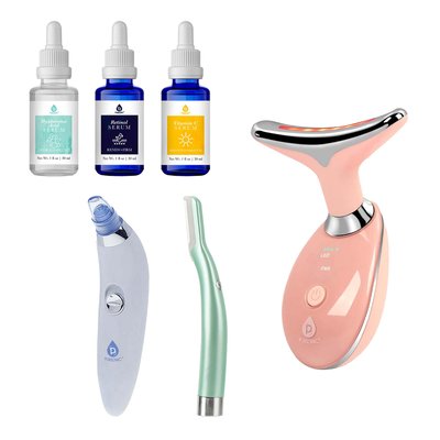 Pursonic Ultimate Glow Skincare Bundle LED Therapy Pore Vacuum Anti Aging Serums More one_size | DP6-PHR4-LLT7-HRV3