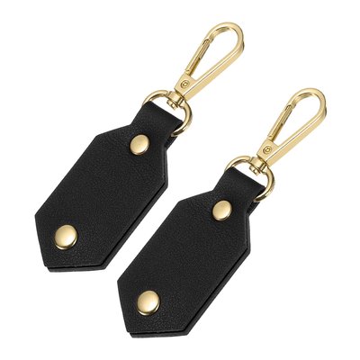 Unique Bargains 2pcs Custom Leather Photo Keychain Personalized Photo Key Chain Customized Keychain Memorial Gifts for Friend Family Lover Black