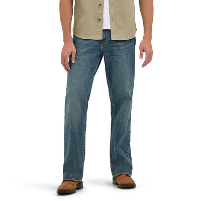 Wrangler Men's Relaxed Fit Grey Tint Denim Jean work pants ( 34 x 30 ) in Blue | 10MGW15GT