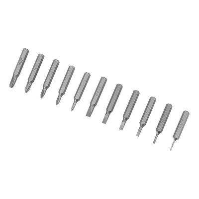 Unique Bargains Screwdriver Bits Set 11pcs 5/32 Inch Hex Shank Phillips Slotted Screwdriver Bit Set 28mm Length S2 Screw Driver Kit Tools one_size