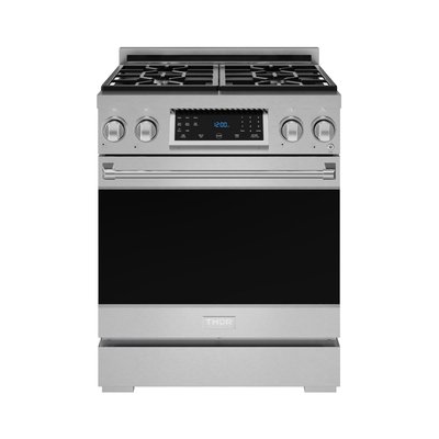 Thor Kitchen Gordon Ramsay Series 30-in 4 burners 4.55-cu ft Convection Oven Freestanding Natural Gas Range ( Stainless Steel ) | RSG30