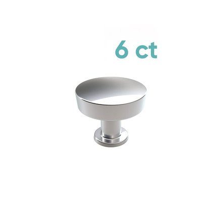 Origin 21 Vero 1-1/4-in Chrome Round Transitional Cabinet Knob 6 -Pack | CAB-000-326-CR-6P