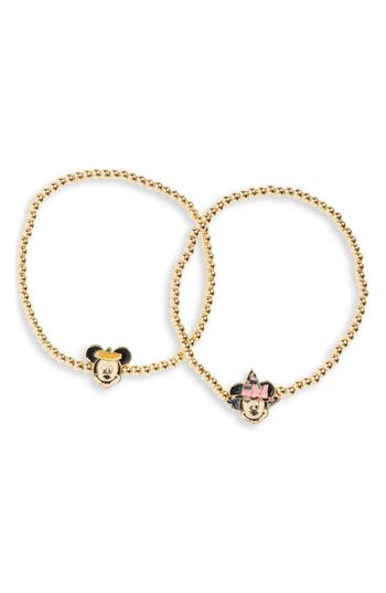 BaubleBar x Disney Mickey & Minnie 2-Pack Halloween Stretch Bracelets in Multi at Nordstrom Rack - Explore this product in more detail!