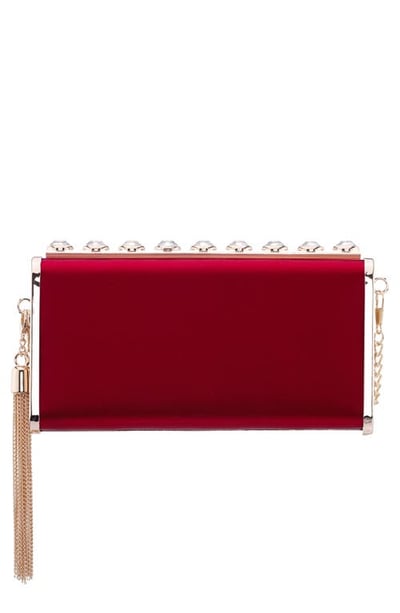 Nina Amos Crystal Clutch in Red Rouge at Nordstrom