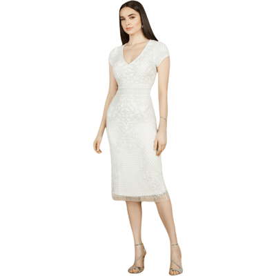 LARA New York Cap Sleeve Midi Bridal Gown in Ivory at Nordstrom, Size 0 LARA New York Cap Sleeve Midi Bridal Gown in Ivory at Nordstrom, Size 0