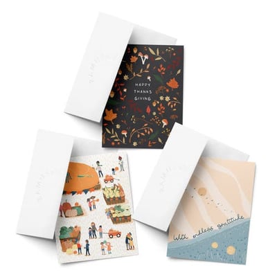 Ramus & Co Thanksgiving, Pumpkin Thanksgiving, Endlesss Gratitude Fall/Autumn Greeting Card Pack Sets in Multi-Pack at Nordstrom