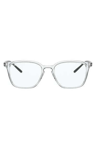 Ray-Ban Unisex 50mm Square Optical Glasses in Transparent at Nordstrom