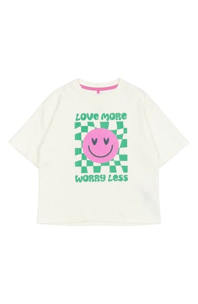 THE NEW Kids' Praise Organic Cotton Graphic T-Shirt in Cloud Dancer at Nordstrom, Size 7-8Y