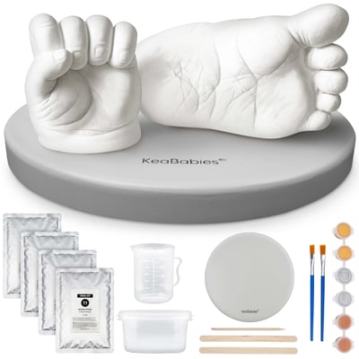 KeaBabies Reve Round Baby Casting Kit for Hand and Foot in Cloud Gray at Nordstrom