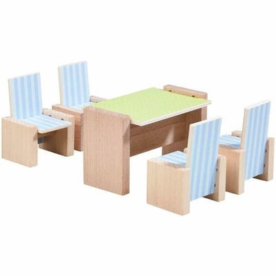 HABA Little Friends Dining Room - Wooden Dollhouse Furniture for 4" Bendy Dolls in Multi at Nordstrom