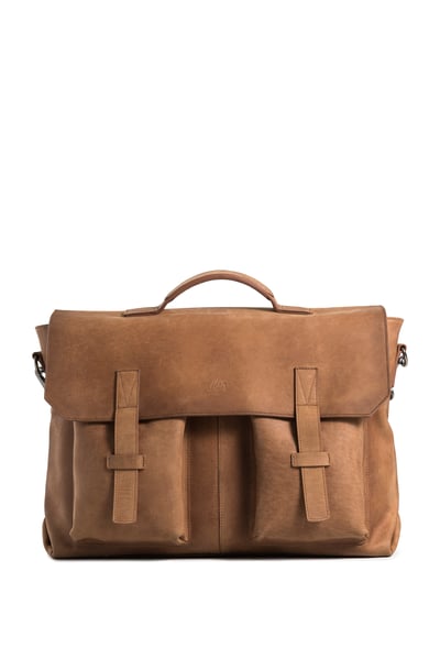 Velez Top Grain Leather Messenger Bag for Men and Women Briefcase Laptop Bag in Brown at Nordstrom