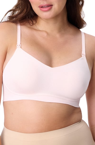MOTHERHOOD MATERNITY Motherhood Women's Maternity Wireless Micro Nursing Bra in Porcelain Pink at Nordstrom, Size Xx-Large