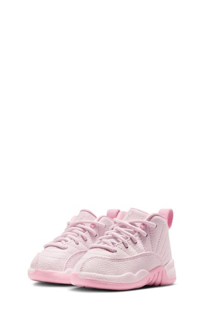 Nike Kids' Air Jordan 12 Retro Basketball Shoe in Pearl Pink /Medium Soft Pink at Nordstrom, Size 9 M