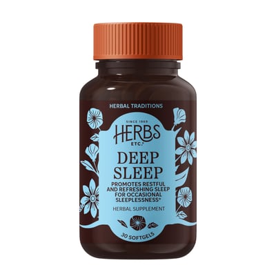 Trace Minerals Deep Sleep Softgels - Herbal Sleep Support Supplement - Rest & Calming Support with Passionflower, Chamomile & Lemon Balm - 30